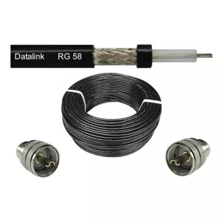 Cabo Coaxial Px Data Link Rg58 50r 95% 2 Conector Brinde 20m