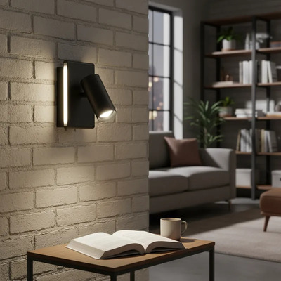 Aplique Duo Moderno Doble Led Tecnologia 20201 Negro Rd