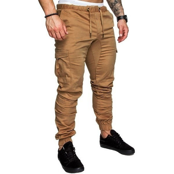 Pantalon Cargo Hombre Gabardina Elastizada Talles Especiales