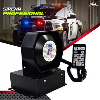  Sirena 8 Tonos Tipo Patrulla Con Altavoz Profesional 300w 