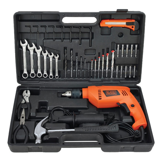 Kit Taladro Percutor 550w + 40 Acc Black+decker Hd565k-b2c