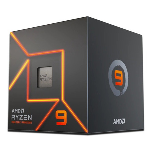 Procesador gamer AMD Ryzen 9 7900 100-100000590BOX  de 12 núcleos y  5.4GHz de frecuencia con gráfica integrada