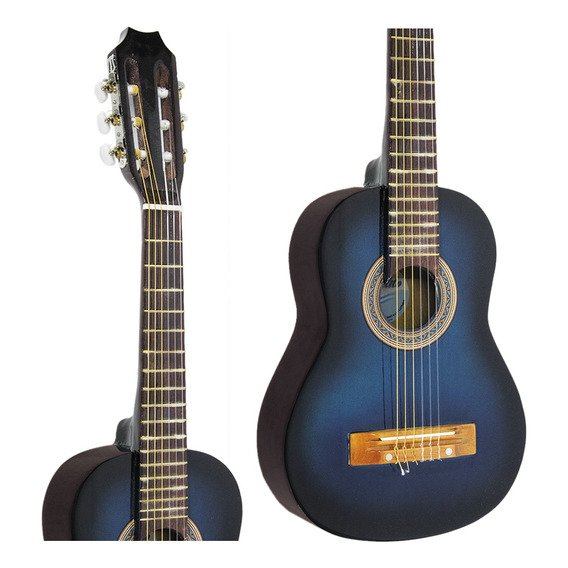 Guitarra Criolla Clasica Ramallo Proto4-1az Azul Para Niños