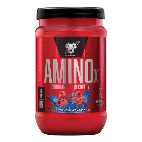 Suplemento en polvo BSN  AMINOx aminoácidos sabor blue raspberry en pote de 435g