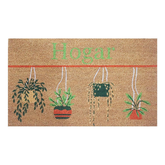 Limpiapiés Plantas Fibra De Coco 45 X 75 Cm