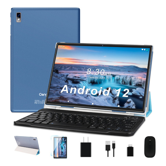 Tablet 10'' Android 64gb+4gb Ram Con Teclado 8000mah Azul