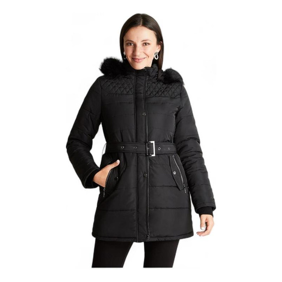 Parka Mujer Lorenzo Di Pontti Gorro Removible Negro