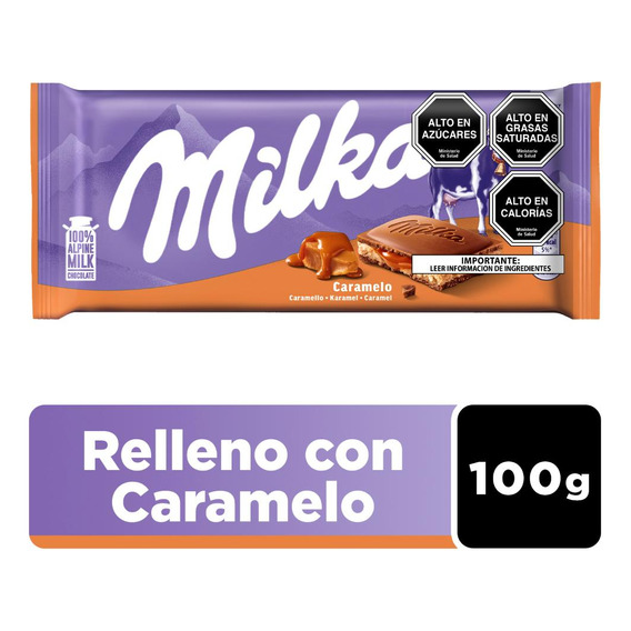 Chocolate Milka® Relleno Caramelo Barra 100 Gr