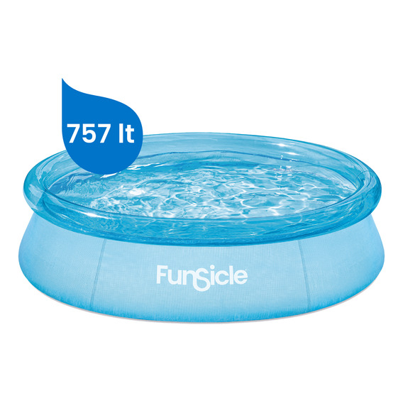 Pileta Inflable Redonda Funsicle 757l Facil Armado Transpare