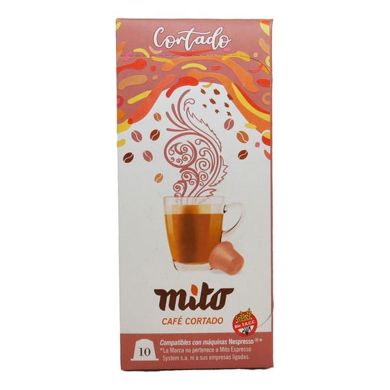 Caja X10 Capsulas Mito Cafe Cortado Compatible Nespresso