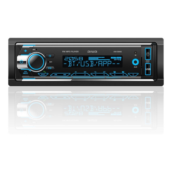 Radio Carro Aiwa Bluetooth Usb X2 Aux Automovil Control