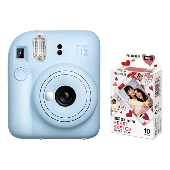 Combo Cámara Instax Mini 12 + Papel Mini Heart 