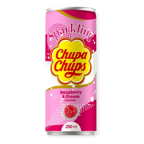 Refresco Cupa Chups Sabor Frambuesas Con Crema 250ml Corea