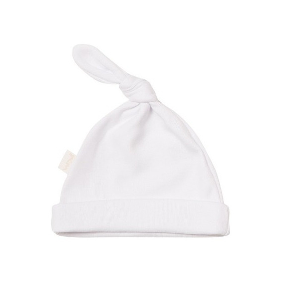 Gorrito Algodon Con Nudo Blanco- Bebes Y Niños