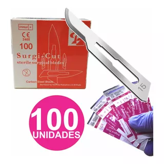 Hojas Bisturi N 15 X100u Esteril Pedicuria Podologia Dental
