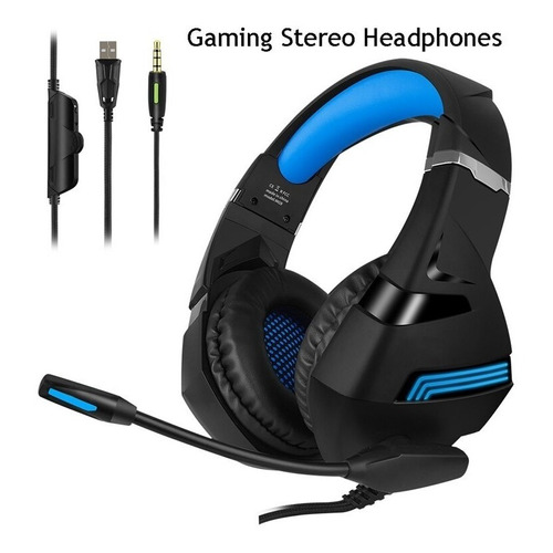 Headset Pro Gamer High Perfomance A2 Negro Y Azul