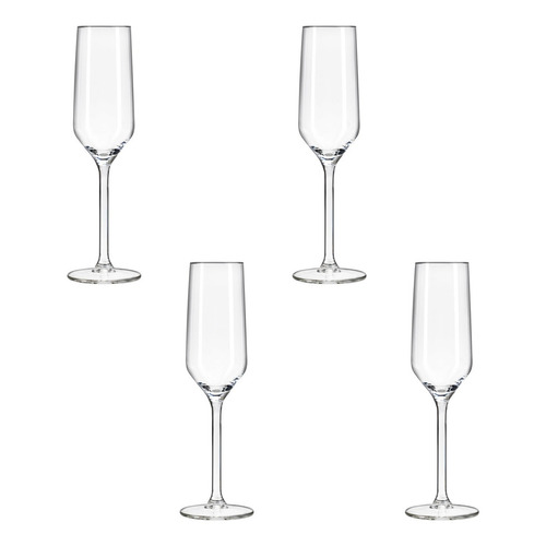Copas De Champagne Flauta Cristal 4 Pzas 221ml Royal Leerdam Color Transparente