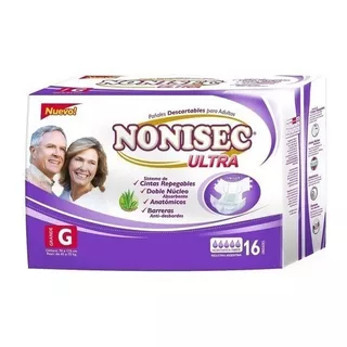 Pañales Adultos Nonisec Ultra Anatomico - Talle G - 16 Un