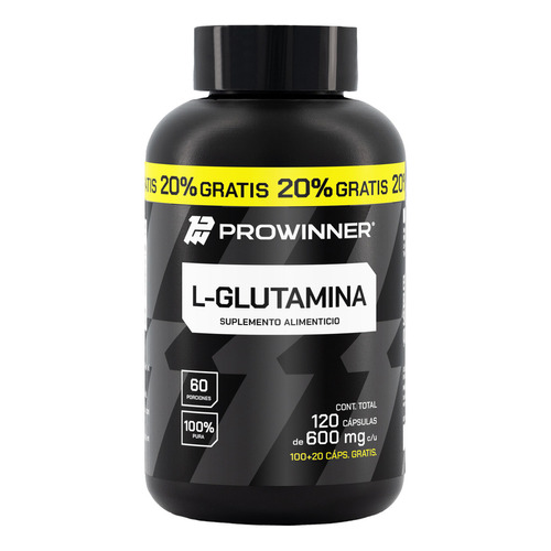 L-glutamina (100 Caps + 20% Extra) - Prowinner Sabor Sin Sabor