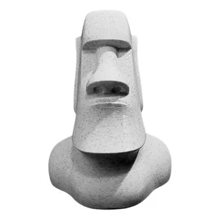 Moai Rano Raruku - Modelo De Colección- Réplica Color Mármol