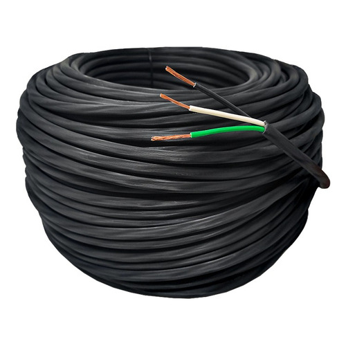 Cable Cca Uso Rudo Konect 3x12 20 Metros Color de la cubierta Negro