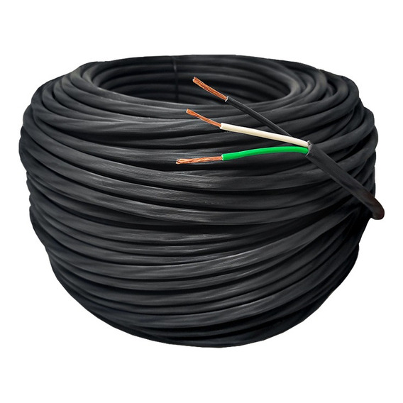 Cable Cca Uso Rudo Konect 3x12 20 Metros Color de la cubierta Negro