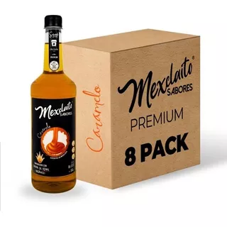Mexclaito Premium Sabor Caramelo Pack 8 L Jarabe Endulzante