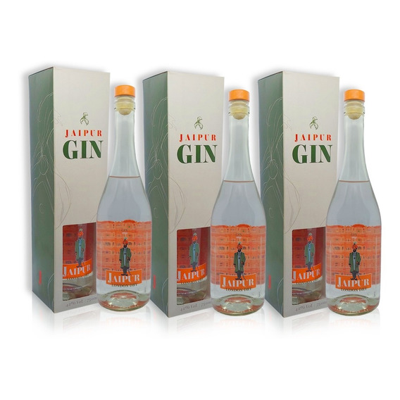 Gin Jaipur London Dry Cítrico Destilado X3u 750ml C/estuche