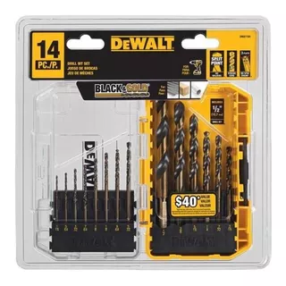 Juego De Mechas Brocas Hss Dewalt Dwa1184 (14 Piezas) 