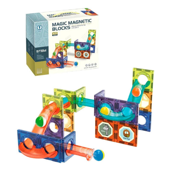 Set De Bloques Magnéticos Dige Marble Run 40 Piezas