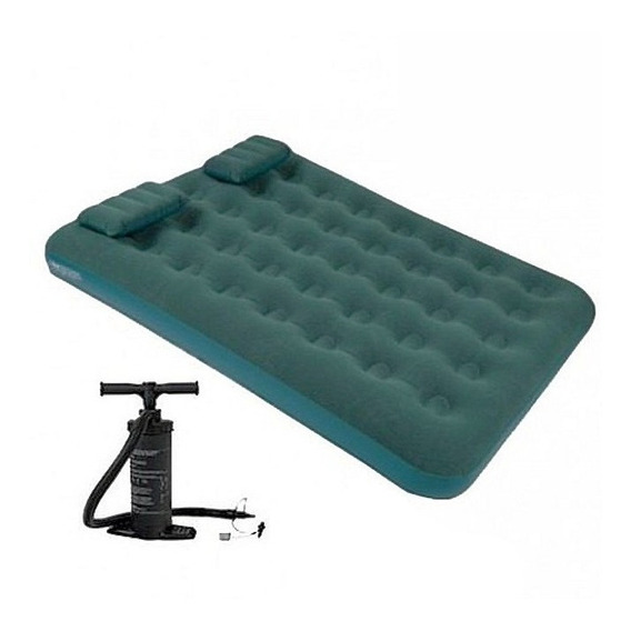 Colchon Inflable 2 Plazas Reforzado + Inflador + 2 Almohadas