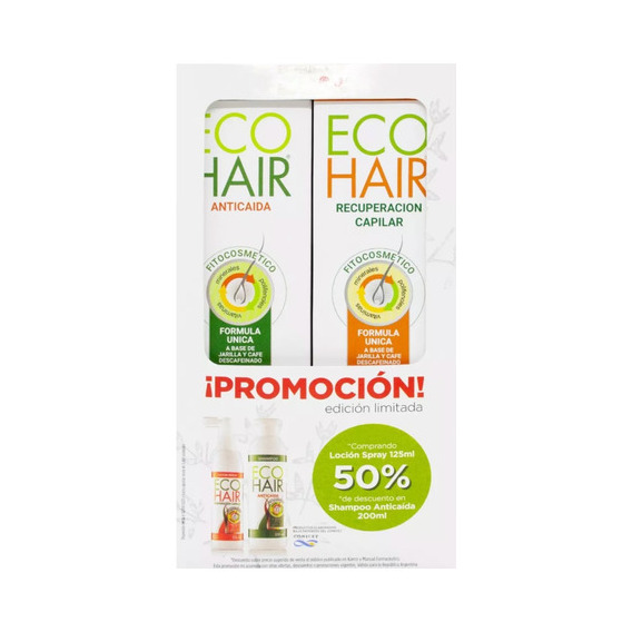 Eco Hair Kit Shampoo + Loción Tratamiento Anticaída Pelo 