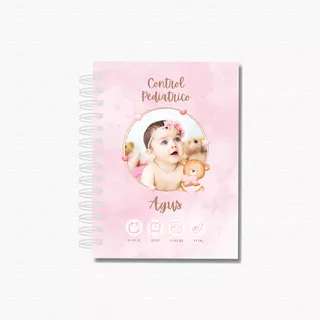 Cuaderno Control Pediátrico Niña Personalizado Rosado (1)