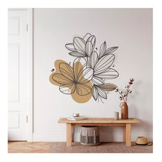 Vinilo Decorativo Flores Boho Nordico Deco Pared Adhesivo 2