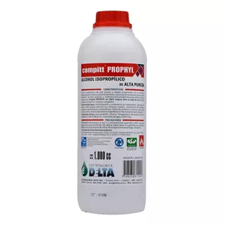 Alcohol Isopropilico Elctronica Delta Limpieza Pc 1lt