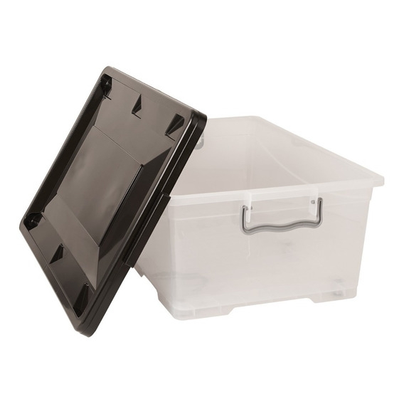 Caja Organizadora Plástica Apilable C/ruedas 55lt 62x40x33cm