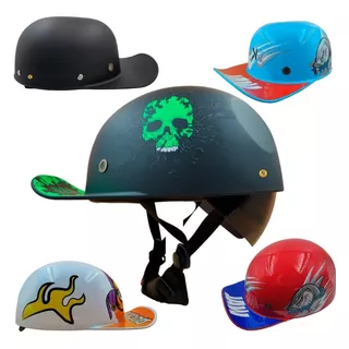 Casco Gorra Moto Scoter Skate Bici Chopper Beisbol Cholo Ret