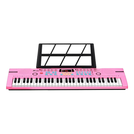 Teclado musical BdMusic BD-612 61 teclas rosa 5V