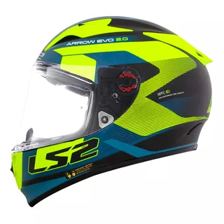 Casco Integral Ls2 Ff 323 Arrow Compete Negro Azul Amarillo