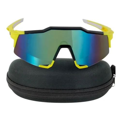 Lentes Deportivos De Ciclismo Para Sol Hombre Amarillo D1218 Diseño  Deportivo Color Del Armazón Amarillo Color De La Lente Azul/amarillo