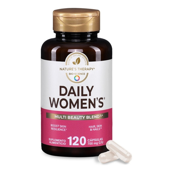 Nature's Therapy Daily Women's Multivitamínico Para Mujer, Inositol, Colágeno, Maca Sabor Sin sabor