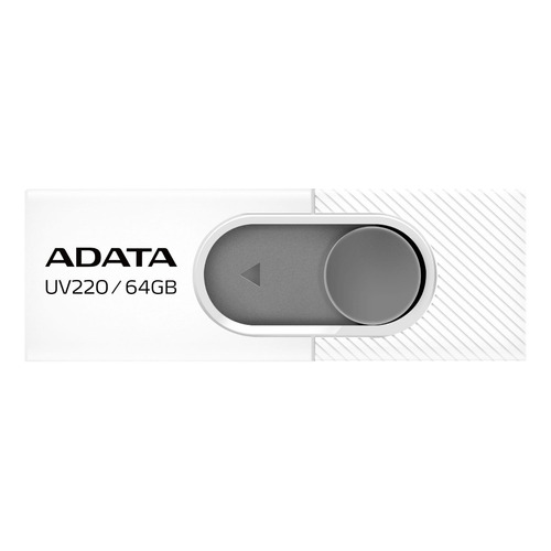 Memoria USB Adata UV220 64GB 2.0 blanco y gris