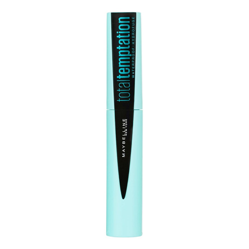 Máscara De Pestañas Total Temptation Waterproof Maybelline Color Negro