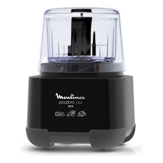 Picadora Moulinex 123 750w 1 Velocidad 300 Ml 220v Negra Color Negro