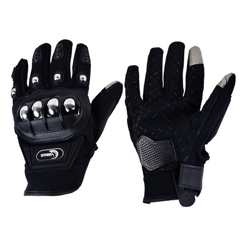 Guantes Protección Acero Motociclista Dedo Pantalla Táctil Color Negro Talla XL