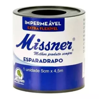 Esparadrapo Impermeável 5 Cm X 4,5m Branco Kit C/6 Missner