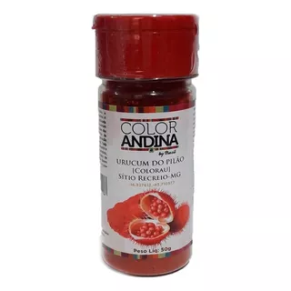 Colorau Urucum Color Andina Food, 100% Artesanal, 1 Pote 50g
