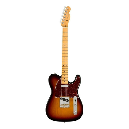 Guitarra eléctrica Fender American Professional II Telecaster de aliso 3-color sunburst brillante con diapasón de arce