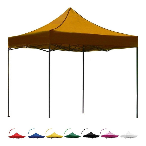 Carpa Toldo 3x3 Plegable Reforzado Impermeable Playa Jardin Color Amarillo