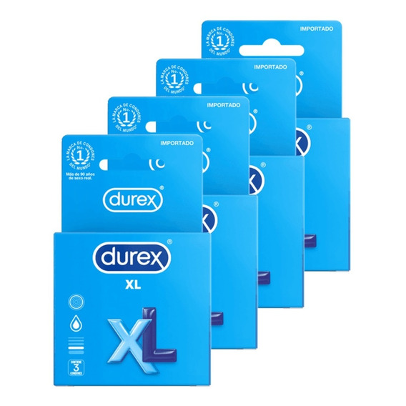 Durex Xl 12 Condones 60mm - Unidad a $4267